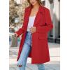 imagePRETTYGARDEN Womens 2025 Spring Fall Long Blazer Jackets Long Sleeve Lapel Pockets Loose Fit Work Casual Blazers OuterwearRed