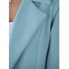 imagePRETTYGARDEN Womens 2025 Spring Fall Long Blazer Jackets Long Sleeve Lapel Pockets Loose Fit Work Casual Blazers OuterwearSky Blue