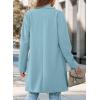 imagePRETTYGARDEN Womens 2025 Spring Fall Long Blazer Jackets Long Sleeve Lapel Pockets Loose Fit Work Casual Blazers OuterwearSky Blue