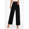 imagePRETTYGARDEN Womens Wide Leg Pants Dressy High Waisted Business Casual Work Office Suit Palazzo Pant TrousersBlack
