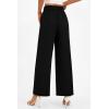 imagePRETTYGARDEN Womens Wide Leg Pants Dressy High Waisted Business Casual Work Office Suit Palazzo Pant TrousersBlack