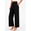 imagePRETTYGARDEN Womens Wide Leg Pants Dressy High Waisted Business Casual Work Office Suit Palazzo Pant TrousersBlack