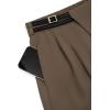 imagePRETTYGARDEN Womens Wide Leg Pants Dressy High Waisted Business Casual Work Office Suit Palazzo Pant TrousersBrown