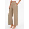 imagePRETTYGARDEN Womens Wide Leg Pants Dressy High Waisted Business Casual Work Office Suit Palazzo Pant TrousersCamel