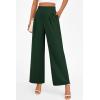 imagePRETTYGARDEN Womens Wide Leg Pants Dressy High Waisted Business Casual Work Office Suit Palazzo Pant TrousersDark Green