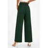 imagePRETTYGARDEN Womens Wide Leg Pants Dressy High Waisted Business Casual Work Office Suit Palazzo Pant TrousersDark Green