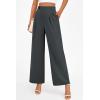 imagePRETTYGARDEN Womens Wide Leg Pants Dressy High Waisted Business Casual Work Office Suit Palazzo Pant TrousersDark Grey