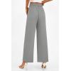 imagePRETTYGARDEN Womens Wide Leg Pants Dressy High Waisted Business Casual Work Office Suit Palazzo Pant TrousersGrey