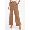 imagePRETTYGARDEN Womens Wide Leg Pants Dressy High Waisted Business Casual Work Office Suit Palazzo Pant TrousersKhaki