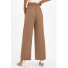 imagePRETTYGARDEN Womens Wide Leg Pants Dressy High Waisted Business Casual Work Office Suit Palazzo Pant TrousersKhaki