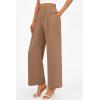 imagePRETTYGARDEN Womens Wide Leg Pants Dressy High Waisted Business Casual Work Office Suit Palazzo Pant TrousersKhaki