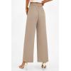 imagePRETTYGARDEN Womens Wide Leg Pants Dressy High Waisted Business Casual Work Office Suit Palazzo Pant TrousersLight Khaki