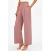 imagePRETTYGARDEN Womens Wide Leg Pants Dressy High Waisted Business Casual Work Office Suit Palazzo Pant TrousersPink