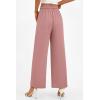 imagePRETTYGARDEN Womens Wide Leg Pants Dressy High Waisted Business Casual Work Office Suit Palazzo Pant TrousersPink