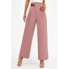 imagePRETTYGARDEN Womens Wide Leg Pants Dressy High Waisted Business Casual Work Office Suit Palazzo Pant TrousersPink