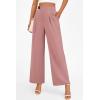 imagePRETTYGARDEN Womens Wide Leg Pants Dressy High Waisted Business Casual Work Office Suit Palazzo Pant TrousersPink