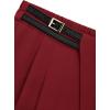 imagePRETTYGARDEN Womens Wide Leg Pants Dressy High Waisted Business Casual Work Office Suit Palazzo Pant TrousersWine Red