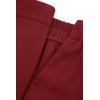 imagePRETTYGARDEN Womens Wide Leg Pants Dressy High Waisted Business Casual Work Office Suit Palazzo Pant TrousersWine Red