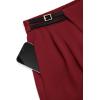 imagePRETTYGARDEN Womens Wide Leg Pants Dressy High Waisted Business Casual Work Office Suit Palazzo Pant TrousersWine Red