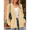 imagePRETTYGARDEN Womens Winter Corduroy Blazers Jackets Dressy Casual Ribbed Long Sleeve Lapel Fashion Work Business OuterwearBeige Yellow