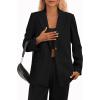 imagePRETTYGARDEN Womens Winter Corduroy Blazers Jackets Dressy Casual Ribbed Long Sleeve Lapel Fashion Work Business OuterwearBlack