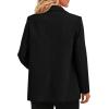 imagePRETTYGARDEN Womens Winter Corduroy Blazers Jackets Dressy Casual Ribbed Long Sleeve Lapel Fashion Work Business OuterwearBlack