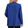 imagePRETTYGARDEN Womens Winter Corduroy Blazers Jackets Dressy Casual Ribbed Long Sleeve Lapel Fashion Work Business OuterwearBlue