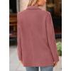 imagePRETTYGARDEN Womens Winter Corduroy Blazers Jackets Dressy Casual Ribbed Long Sleeve Lapel Fashion Work Business OuterwearPink