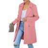 imagePRETTYGARDEN Womens 2025 Spring Fall Long Blazer Jackets Long Sleeve Lapel Pockets Loose Fit Work Casual Blazers OuterwearDusty Pink