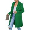 imagePRETTYGARDEN Womens 2025 Spring Fall Long Blazer Jackets Long Sleeve Lapel Pockets Loose Fit Work Casual Blazers OuterwearGreen