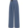 imagePRETTYGARDEN Womens Wide Leg Pants Dressy High Waisted Business Casual Work Office Suit Palazzo Pant TrousersGrey Blue