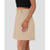 imagePRETTYGARDEN Shorts for Women Dressy 2025 Summer Elastic High Waisted Wide Leg Business Casual Work Shorts with PocketsApricot