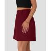 imagePRETTYGARDEN Shorts for Women Dressy 2025 Summer Elastic High Waisted Wide Leg Business Casual Work Shorts with PocketsWine Red