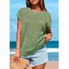 imagePRETTYGARDEN Womens Spring Tops 2025 Summer Shirts Crochet Cap Sleeve Sweater Pullover Cute Crew Neck Beach Cover UpsBean Green