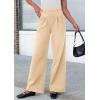 imagePRETTYGARDEN Womens Wide Leg Dress Pants Dressy Casual High Elastic Waisted Work Office Trousers Palazzo PantsBeige