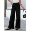 imagePRETTYGARDEN Womens Wide Leg Dress Pants Dressy Casual High Elastic Waisted Work Office Trousers Palazzo PantsBlack