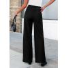 imagePRETTYGARDEN Womens Wide Leg Dress Pants Dressy Casual High Elastic Waisted Work Office Trousers Palazzo PantsBlack