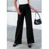 imagePRETTYGARDEN Womens Wide Leg Dress Pants Dressy Casual High Elastic Waisted Work Office Trousers Palazzo PantsBlack