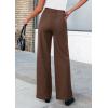 imagePRETTYGARDEN Womens Wide Leg Dress Pants Dressy Casual High Elastic Waisted Work Office Trousers Palazzo PantsCoffee