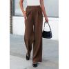 imagePRETTYGARDEN Womens Wide Leg Dress Pants Dressy Casual High Elastic Waisted Work Office Trousers Palazzo PantsCoffee