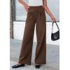 imagePRETTYGARDEN Womens Wide Leg Dress Pants Dressy Casual High Elastic Waisted Work Office Trousers Palazzo PantsCoffee