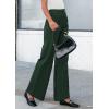 imagePRETTYGARDEN Womens Wide Leg Dress Pants Dressy Casual High Elastic Waisted Work Office Trousers Palazzo PantsDark Green