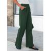 imagePRETTYGARDEN Womens Wide Leg Dress Pants Dressy Casual High Elastic Waisted Work Office Trousers Palazzo PantsDark Green