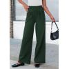 imagePRETTYGARDEN Womens Wide Leg Dress Pants Dressy Casual High Elastic Waisted Work Office Trousers Palazzo PantsDark Green