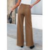 imagePRETTYGARDEN Womens Wide Leg Dress Pants Dressy Casual High Elastic Waisted Work Office Trousers Palazzo PantsKhaki