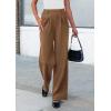 imagePRETTYGARDEN Womens Wide Leg Dress Pants Dressy Casual High Elastic Waisted Work Office Trousers Palazzo PantsKhaki