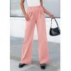 imagePRETTYGARDEN Womens Wide Leg Dress Pants Dressy Casual High Elastic Waisted Work Office Trousers Palazzo PantsPink