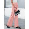 imagePRETTYGARDEN Womens Wide Leg Dress Pants Dressy Casual High Elastic Waisted Work Office Trousers Palazzo PantsPink