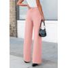 imagePRETTYGARDEN Womens Wide Leg Dress Pants Dressy Casual High Elastic Waisted Work Office Trousers Palazzo PantsPink
