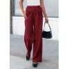 imagePRETTYGARDEN Womens Wide Leg Dress Pants Dressy Casual High Elastic Waisted Work Office Trousers Palazzo PantsWine Red